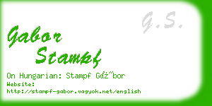 gabor stampf business card